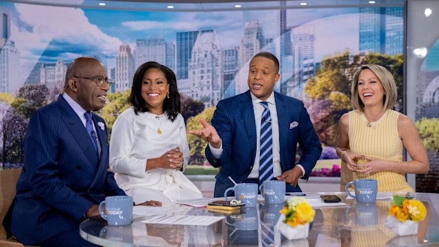 Al Roker with his Today co-stars in the NBC studios 