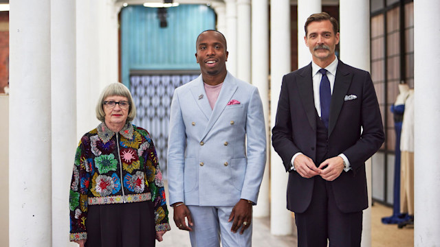 The Great British Sewing Bee's Esme Young, Kiell Smith-Bynoe, Patrick Grant