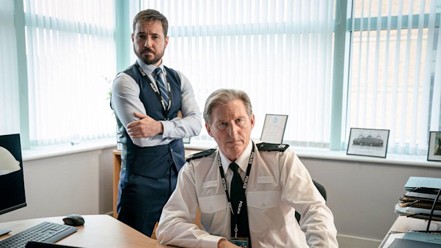 Adrian Dunbar and Martin Compston in Line of Duty