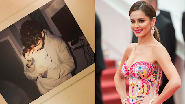 Cheryl split with liam holding bear 