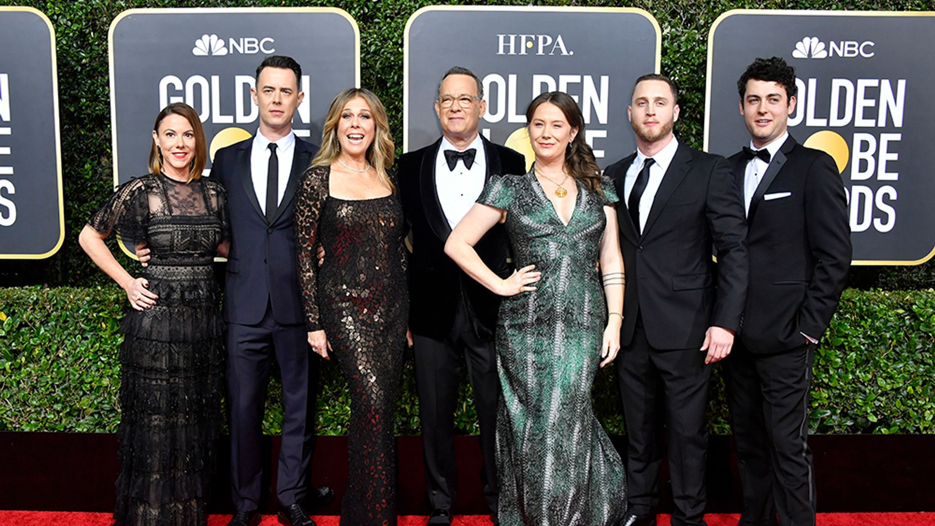 Tom Hanks at the Golden Globes with his family 