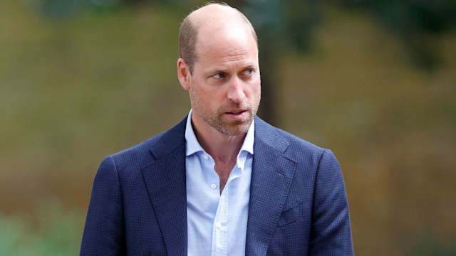 Prince William looking serious