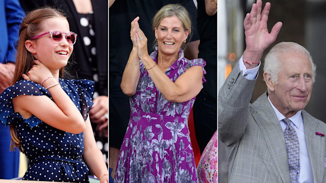 Princess Charlotte, Duchess Sophie and King Charles wearing friendship bracelets