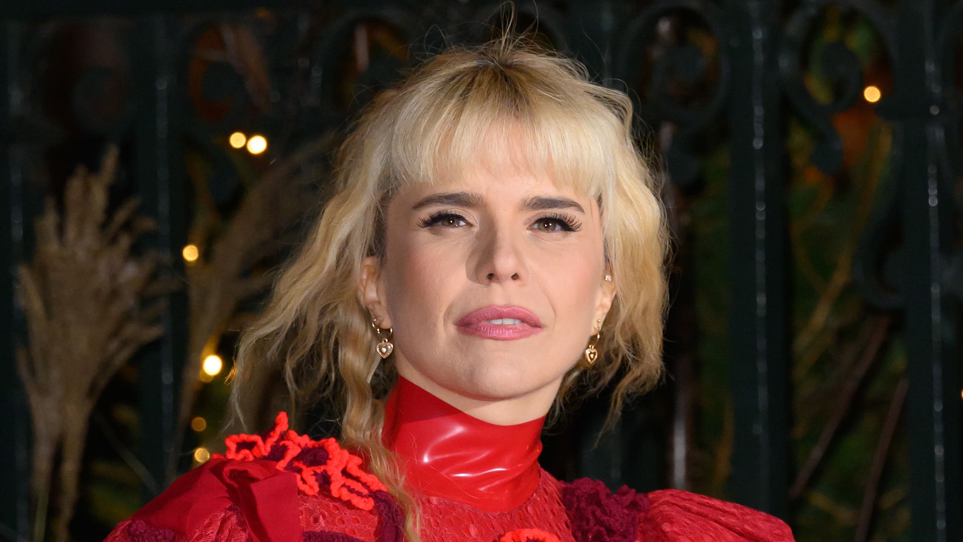 Paloma Faith in a red dress