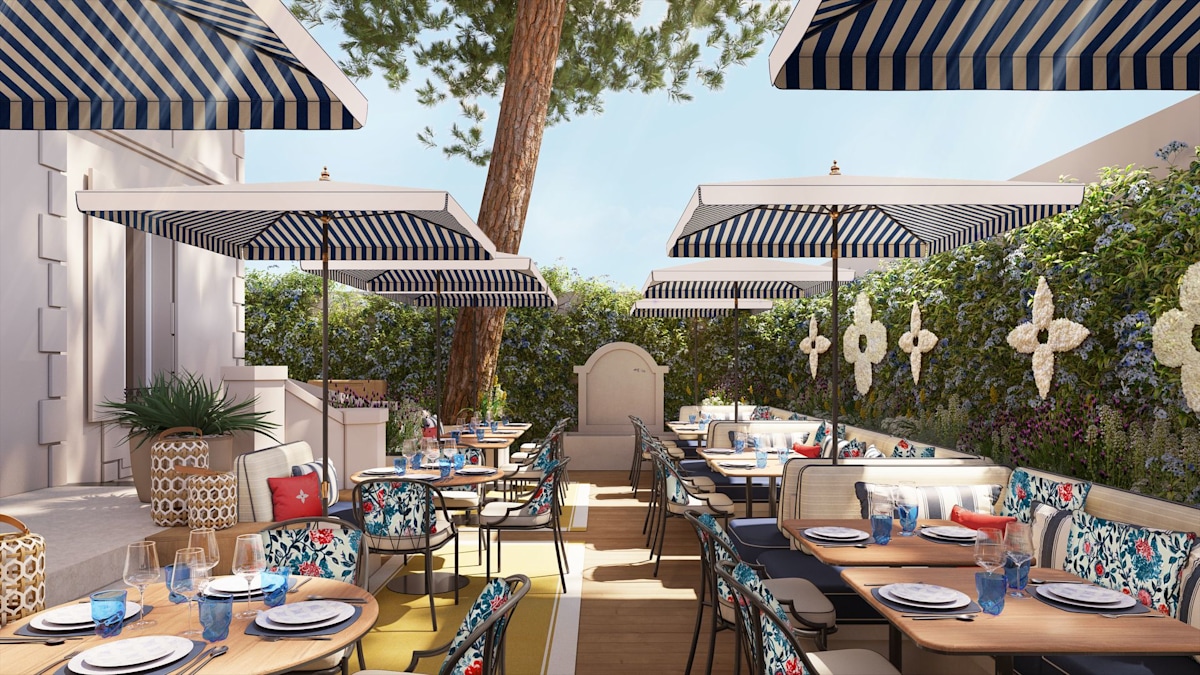 Louis Vuitton's elegant Michelin-starred restaurant returns to Saint-Tropez in full colour