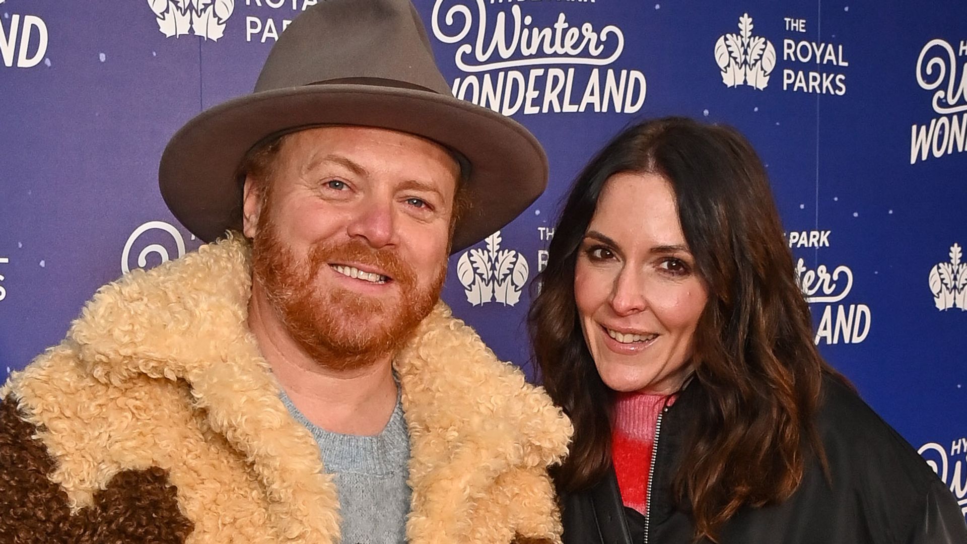 Leigh Francis aka Keith Lemon and Jill Carter attend the opening night of Winter Wonderland at Hyde Park on November 16, 2023