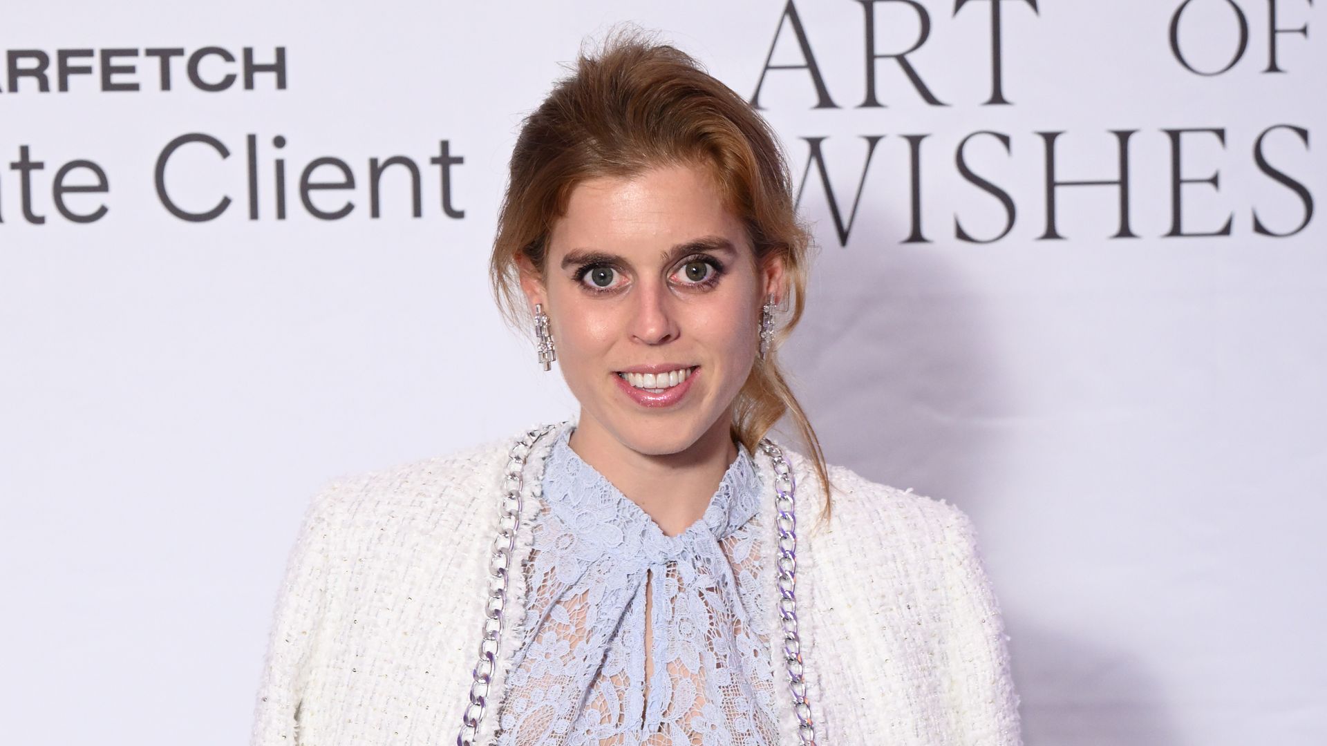 LONDON, ENGLAND - OCTOBER 09: Princess Beatrice of York attends the Art of Wishes Gala 2023 at Raffles on October 09, 2023 in London, England. (Photo by Karwai Tang/WireImage)