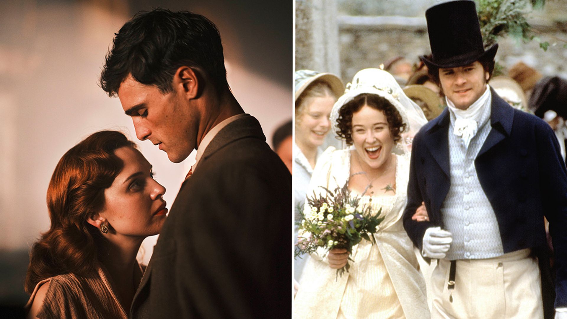 Amy Mulvaney (ODESSA YOUNG), Dorrigo Evans (JACOB ELORDI) / Jennifer Ehle and Colin Firth in Pride and Prejudice