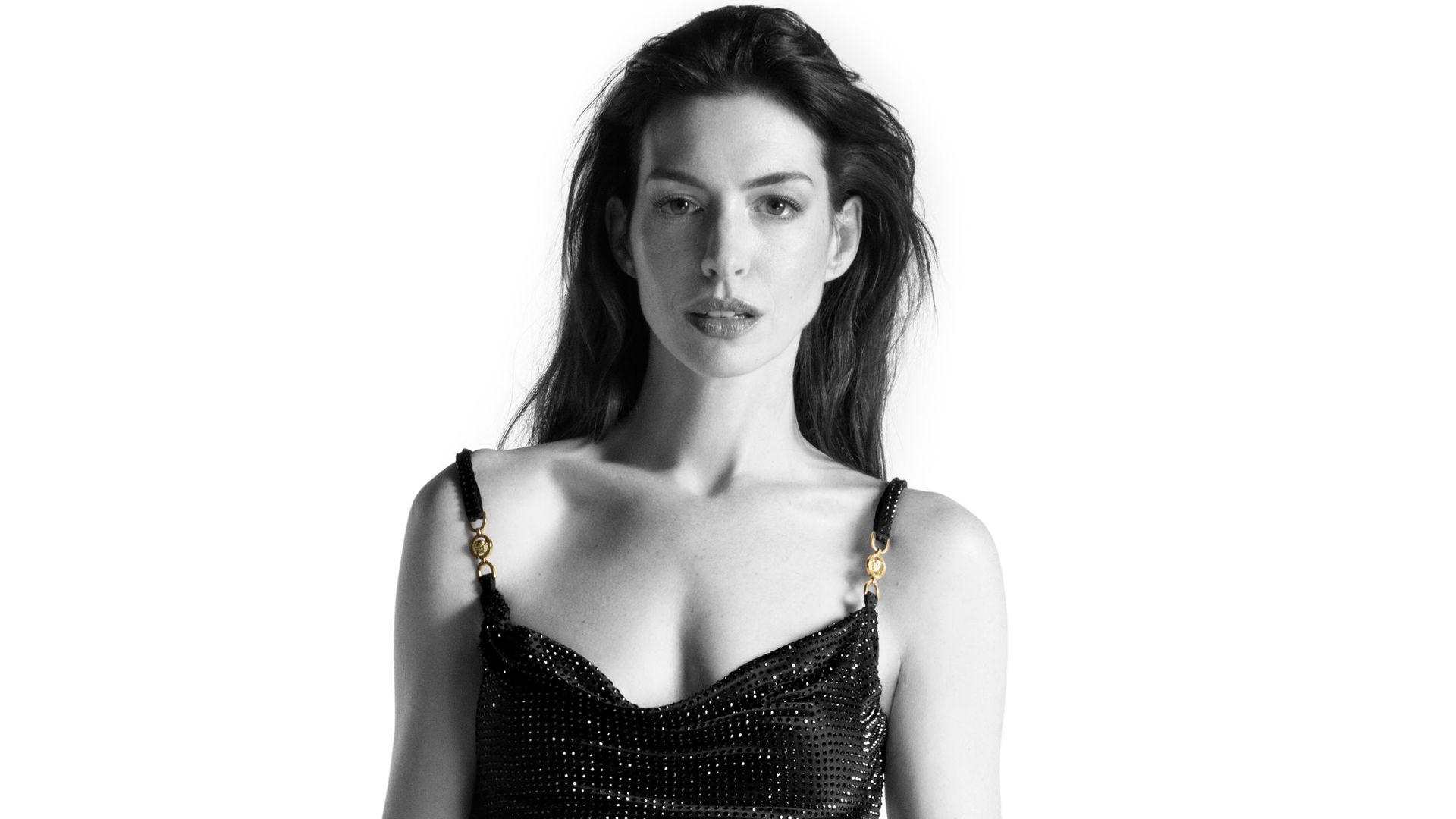 Anne Hathaway for the Versace Icons campaign