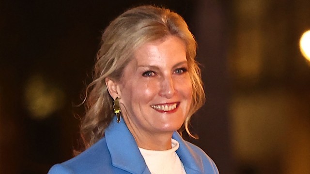 Britain's Sophie, Duchess of Edinburgh arrives to attend the "Together At Christmas" Carol Service" at Westminster Abbey in London on December 8, 2023