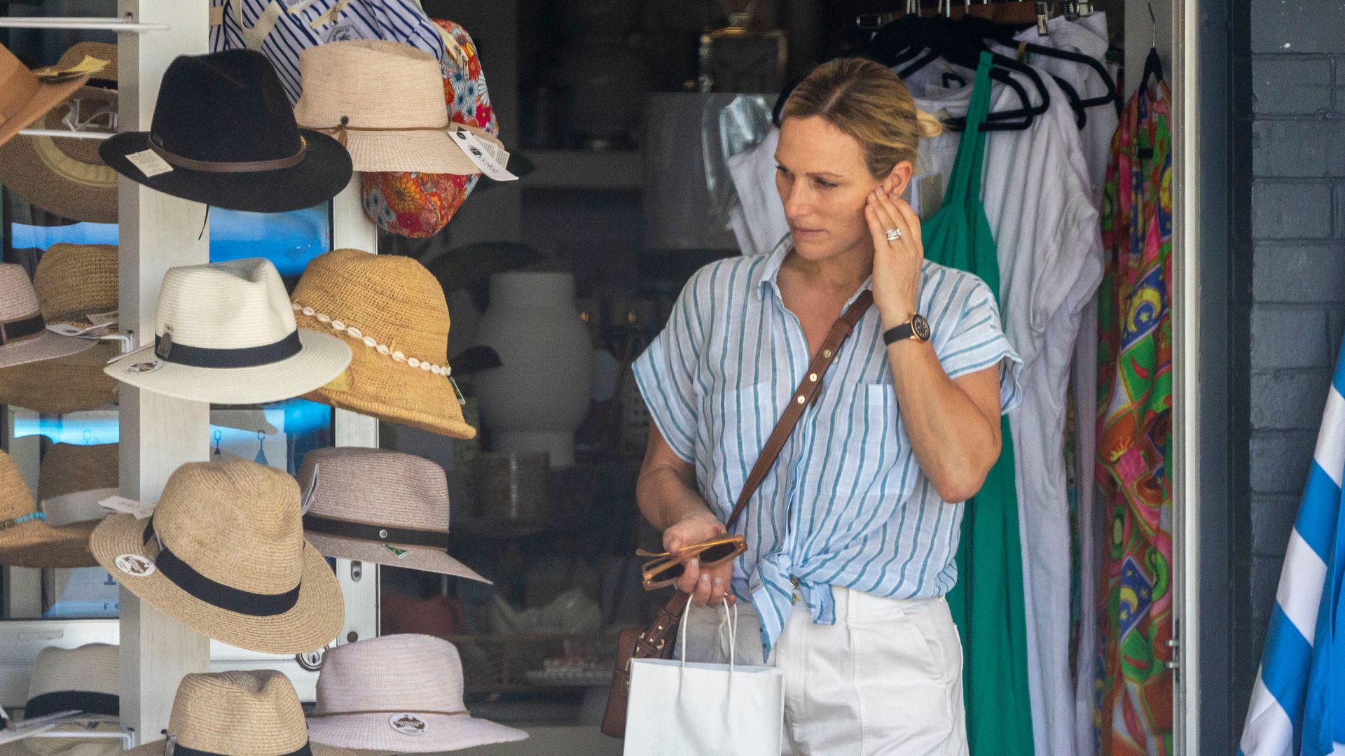 Zara Tindall displays ultra-toned legs in white shorts during lunch date with husband Mike