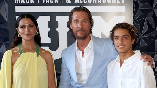 Camila Alves McConaughey,  Matthew McConaughey and Levi Alves McConaughey attend the 2023 Mack, Jack & McConaughey Gala at ACL Live on April 27, 2023 in Austin, Texas