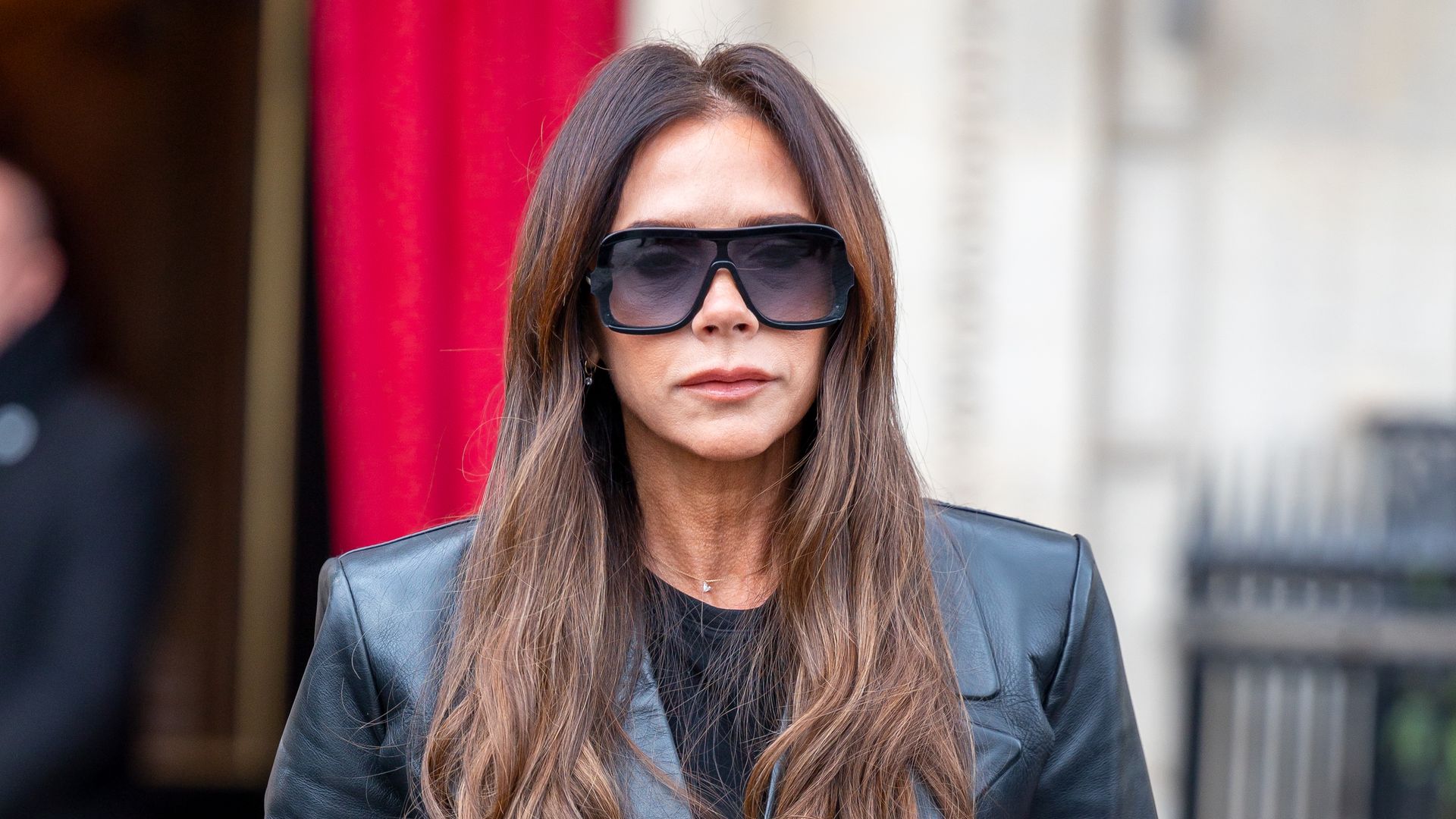 Victoria Beckham is seen on March 01, 2024 in Paris, France
