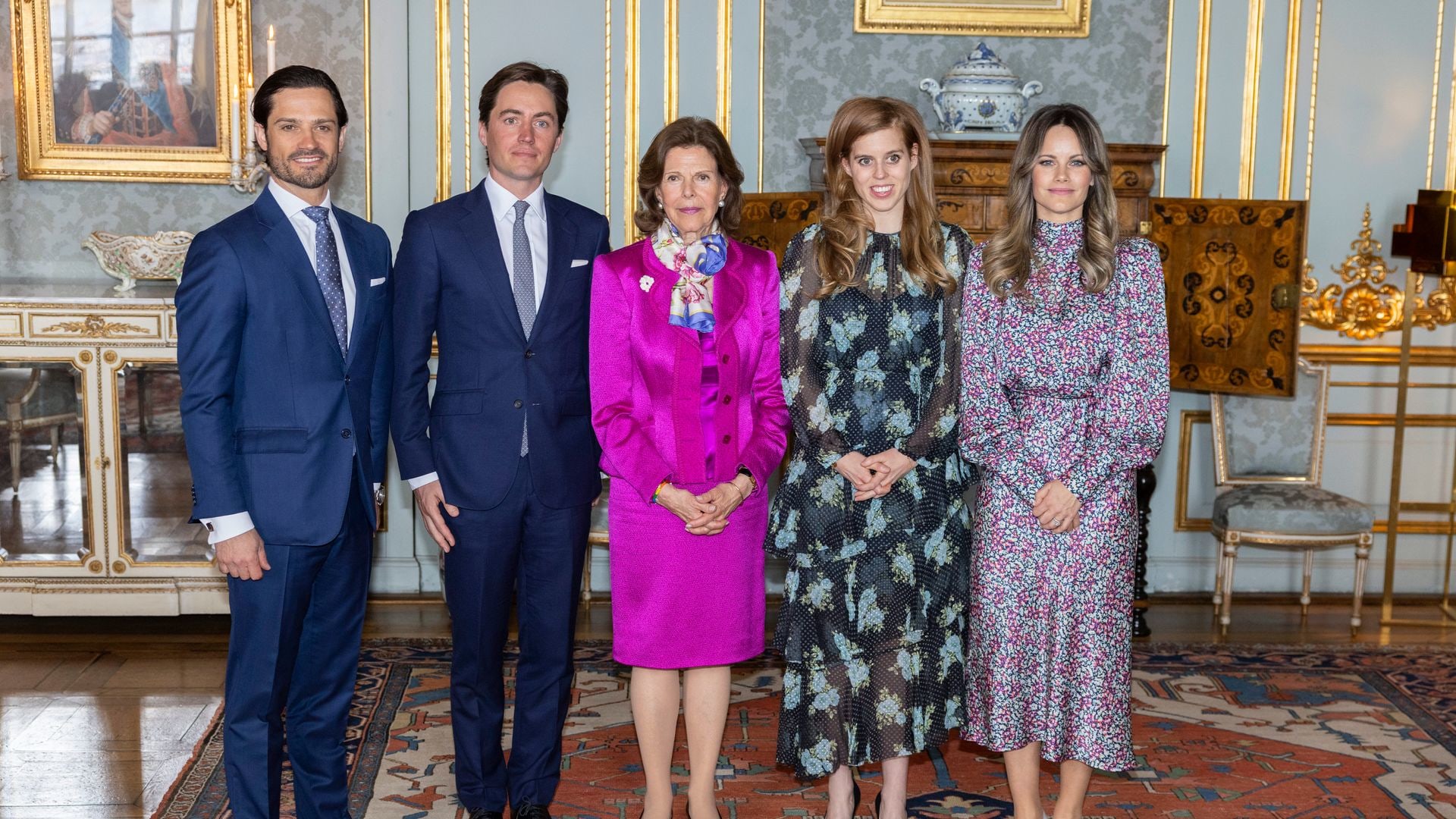 Prince Carl Philip, Edoardo Mapelli Mozzi, Queen Silvia, Princess Beatrice and Princess Sofia