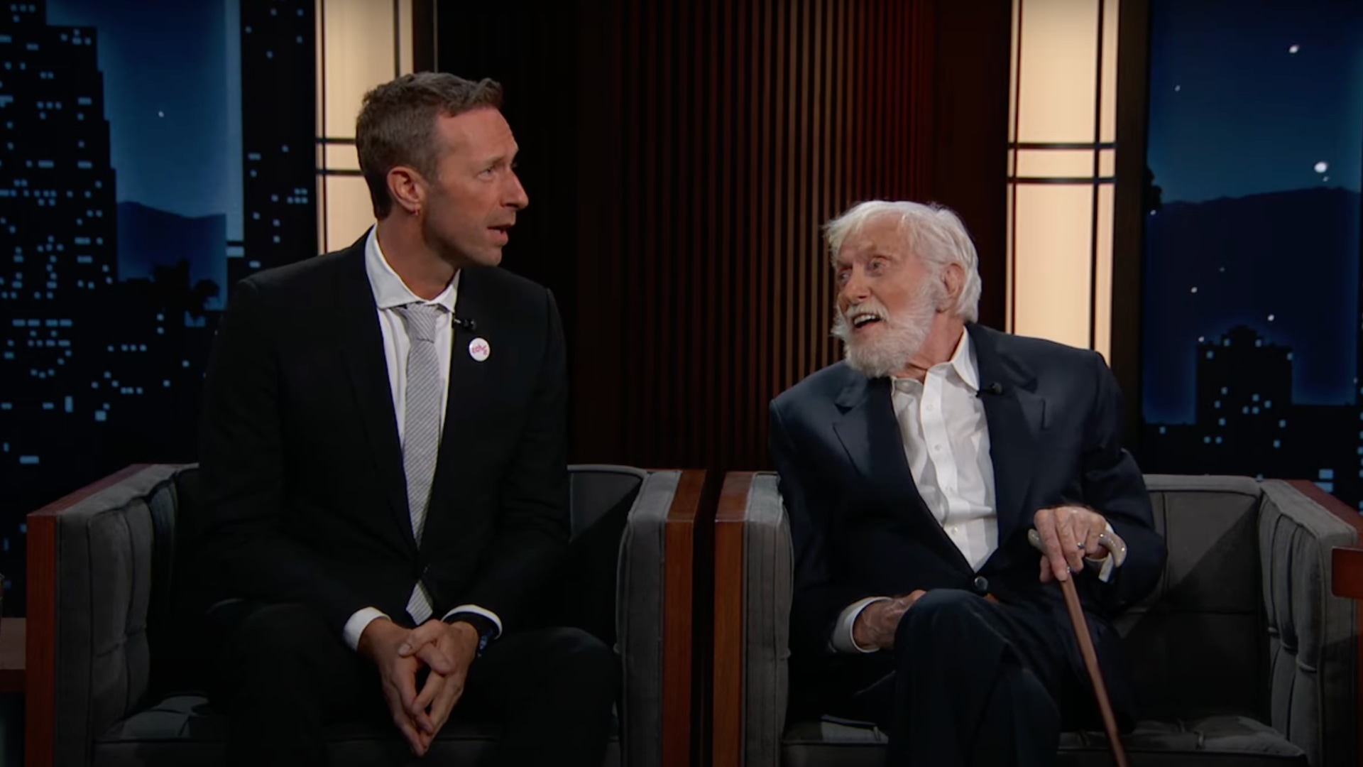 Dick Van Dyke rescued by Chris Martin during tender TV moment as star, 98, stumbles