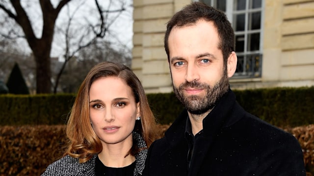 Actress Natalie Portman and her husband Benjamin Millepied attend the Christian Dior show as part of Paris Fashion Week Haute Couture Spring/Summer 2015 on January 26, 2015 in Paris, France