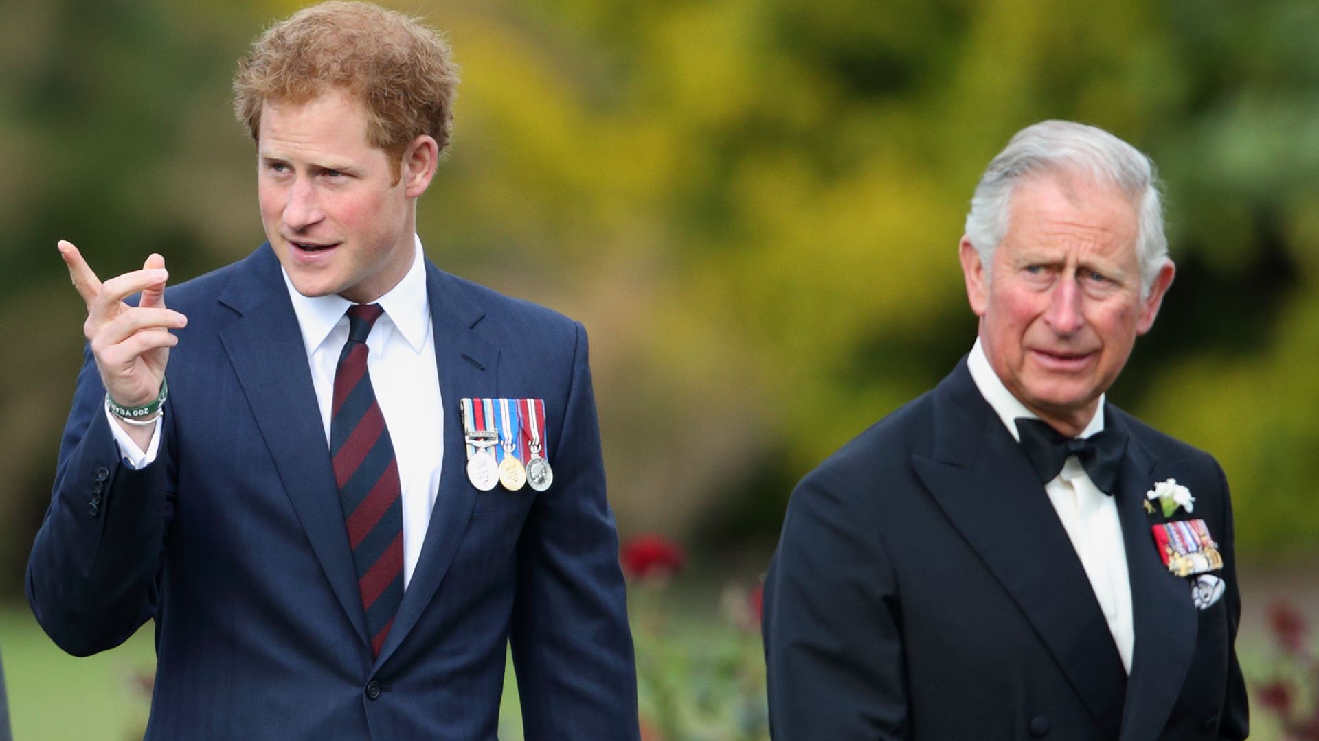 Prince Harry and Prince Charles, Prince of Wales attend the Gurkha 200 Pageant in 2015 