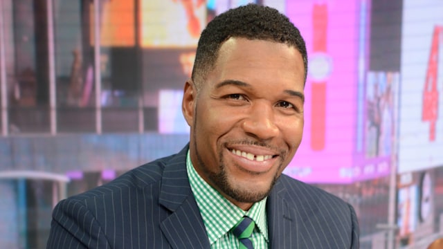 gma star michael strahan in the abc studios