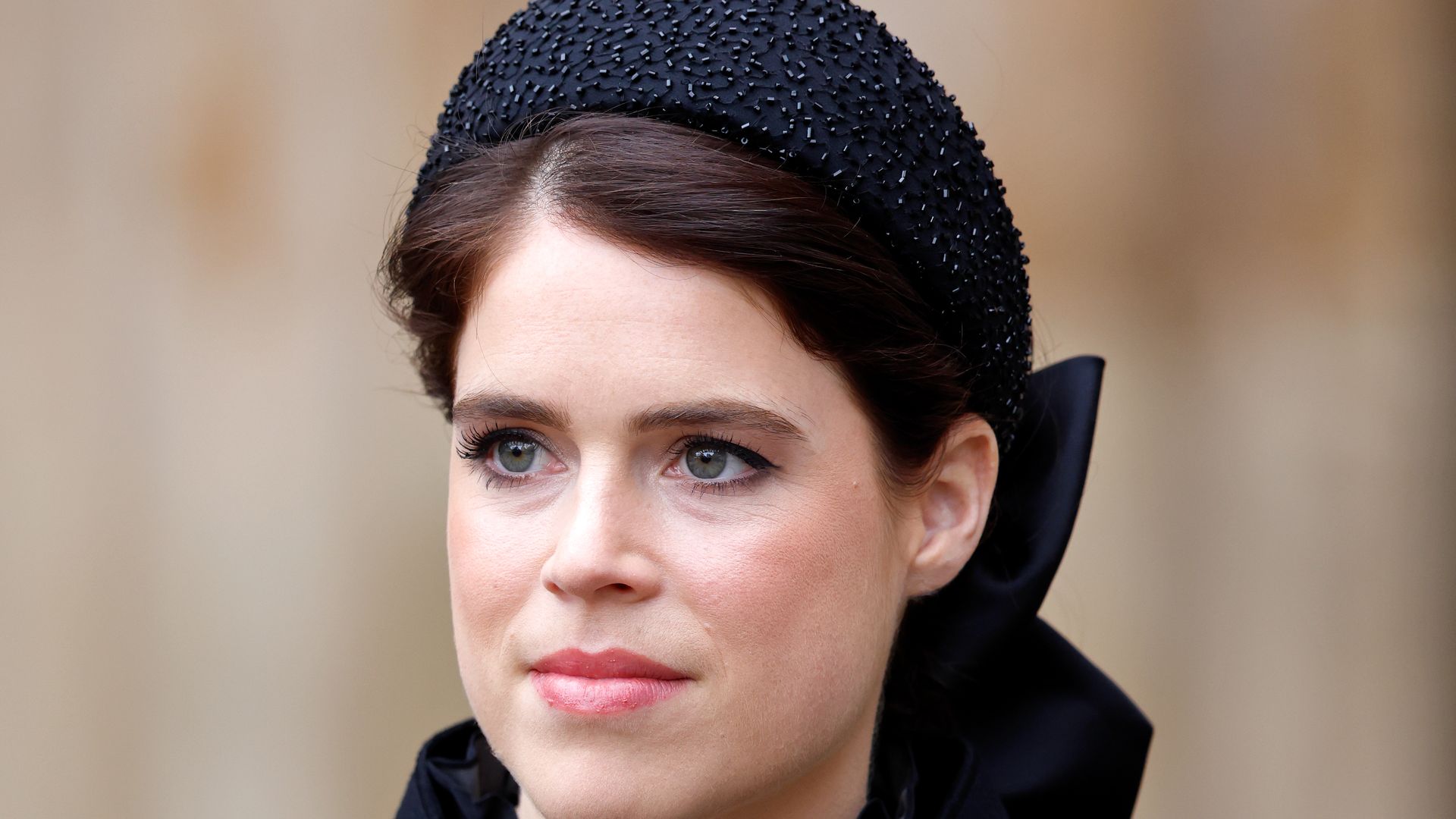 Princess Eugenie attends a Service of Thanksgiving for the life of Prince Philip, Duke of Edinburgh at Westminster Abbey on March 29, 2022