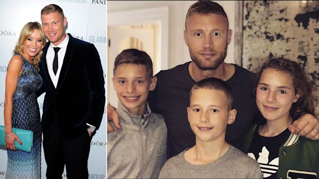 freddie flintoff with wife and kids