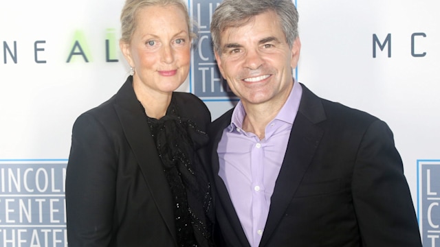 Ali Wentworth and George Stephanopoulos pose at the opening night of Lincoln Center Theater's "McNeal" on Broadway at The Vivian Beaumont Theater on September 30, 2024 in New York City.