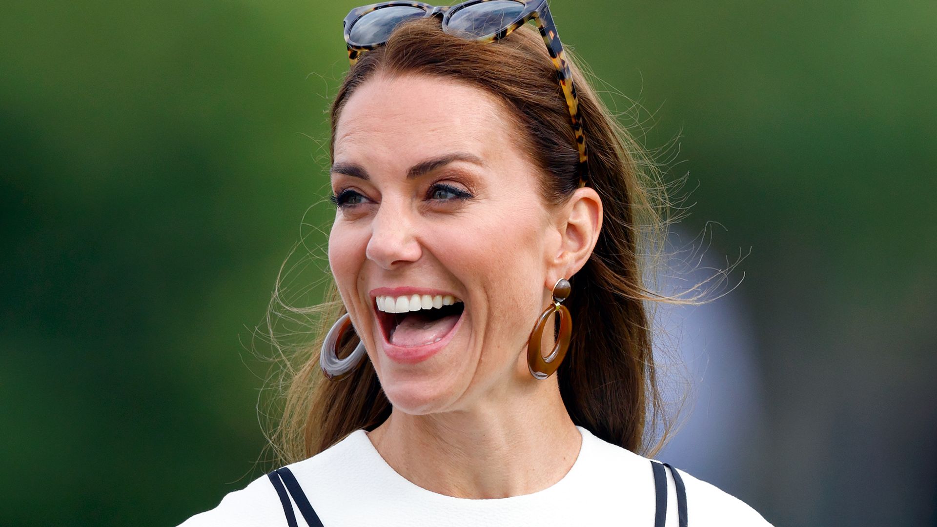 Catherine, Duchess of Cambridge attends the Out-Sourcing Inc. Royal Charity Polo Cup at Guards Polo Club, Flemish Farm on July 6, 2022 in Windsor, England.