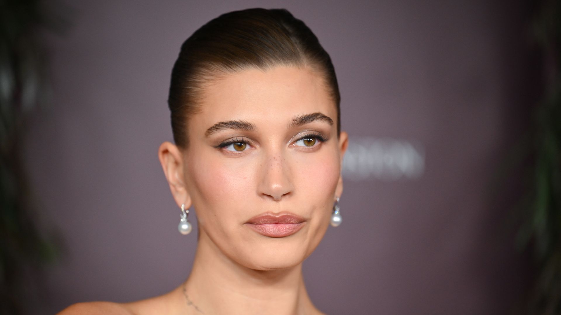 US model Hailey Bieber attends the WSJ Innovator Awards in New York on October 29, 2025