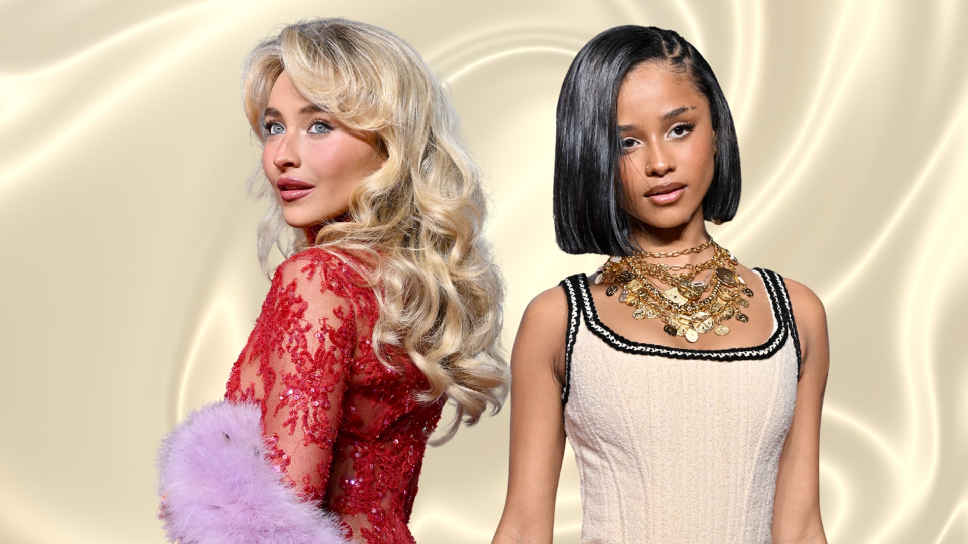 Sabrina Carpenter and Tyla at the VMAs 2025