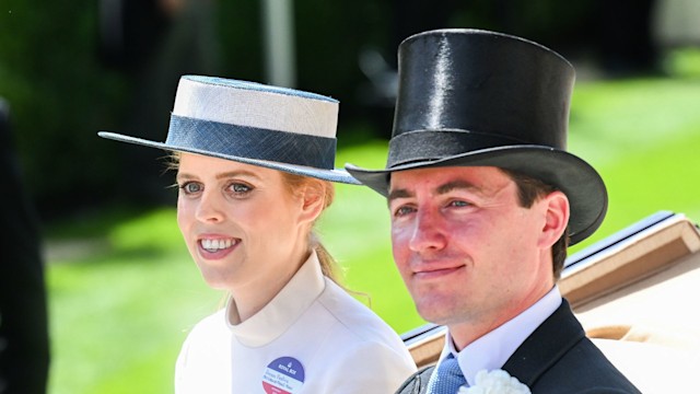 Beatrice and Edoardo in carriage 