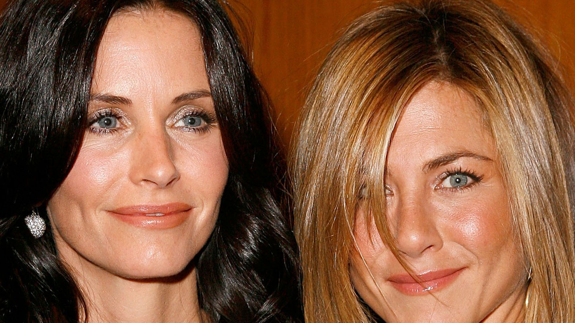 Courteney Cox and Jennifer Aniston at the premiere of Glamour Reel Moments