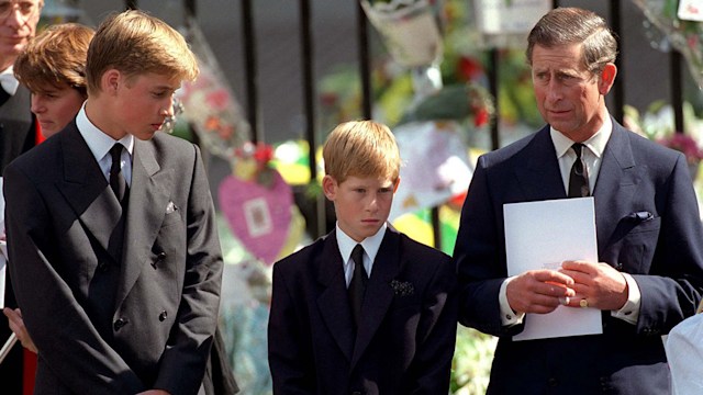 prince harry at diana funeral