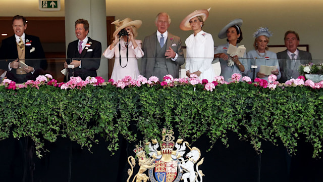 The royal family in the royal box at Royal Ascot