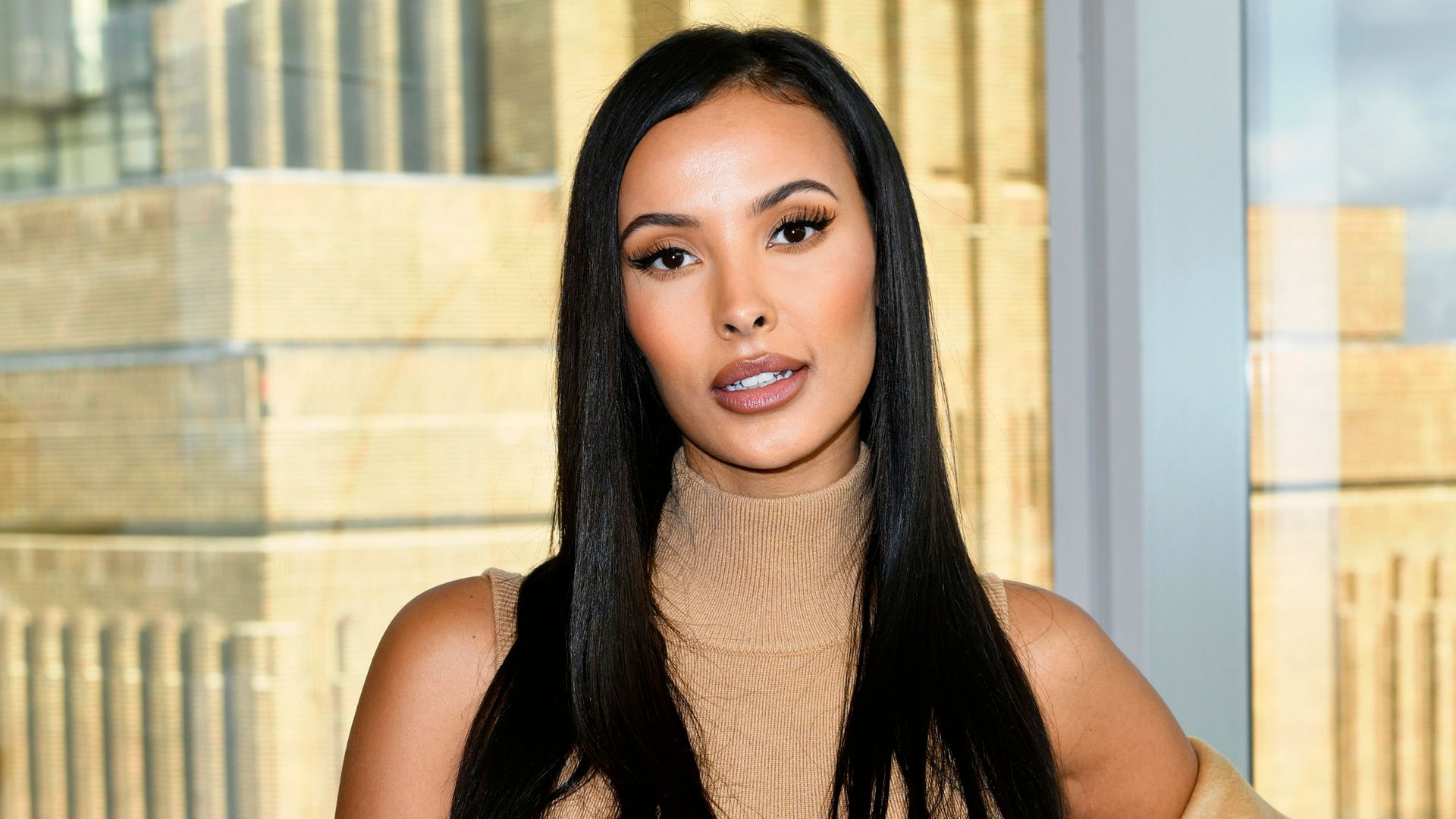 Maya Jama attends the British GQ Christmas Lunch hosted by Adam Baidawi to celebrate the launch of the BMW XM at JOIA on December 7, 2022 in London, England