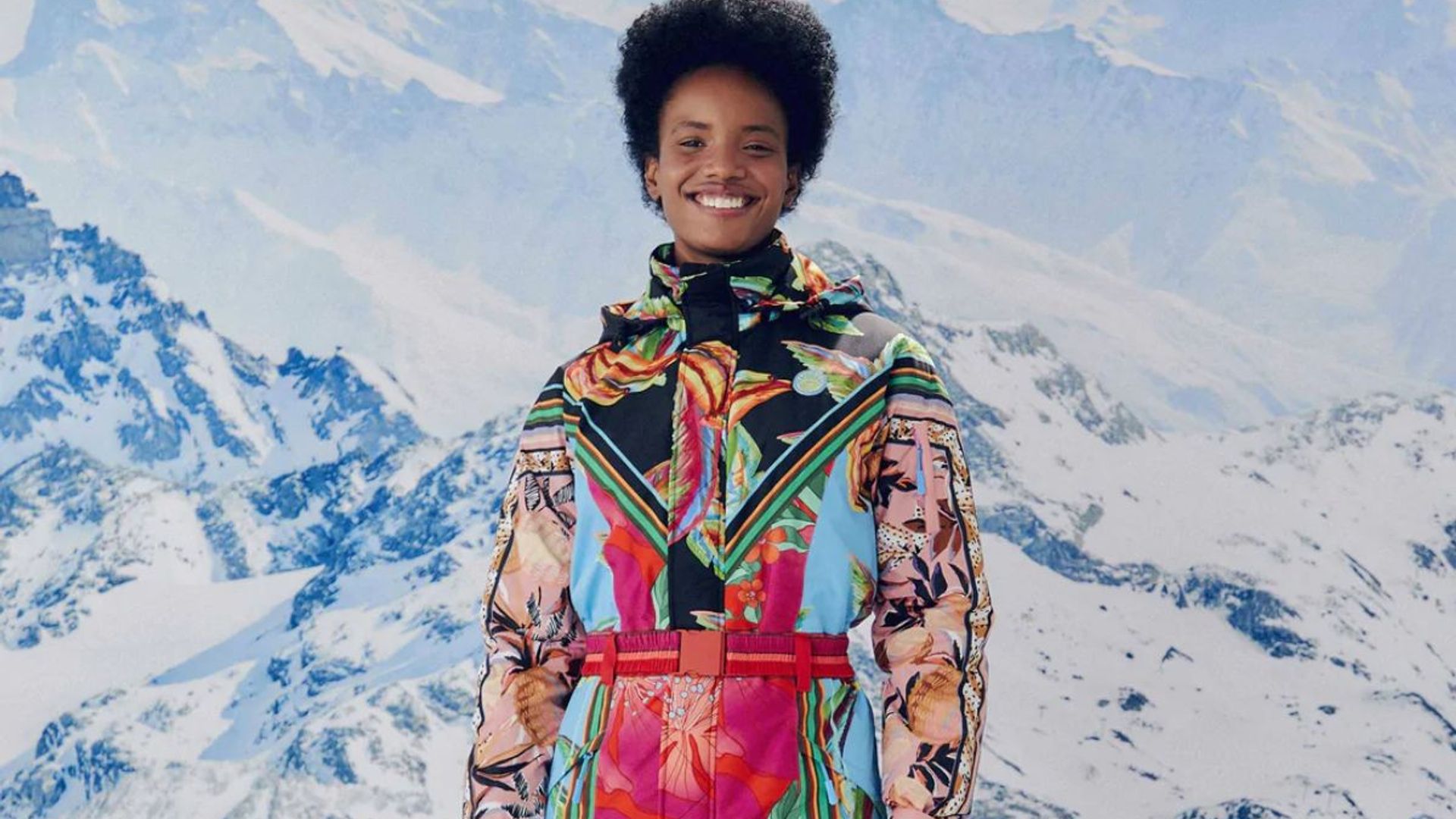 X Fusalp Printed Down Ski Jacket in Black - Pucci