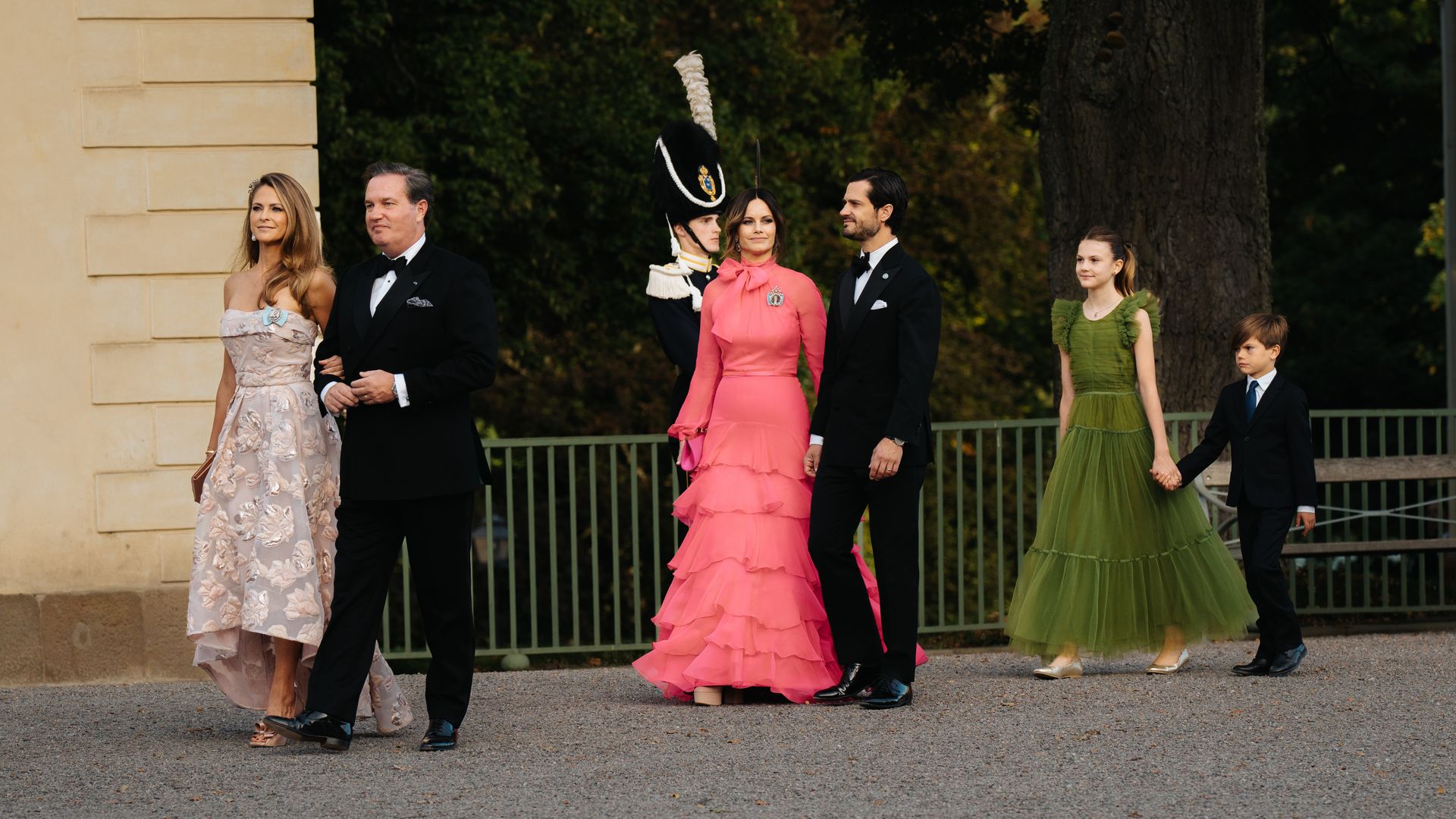 Royals arriving at Drottningholm Palace