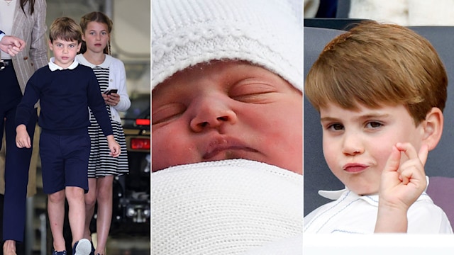 Three images of Prince Louis during his life