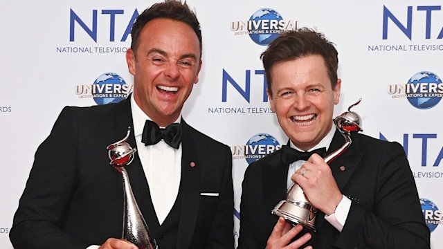 Anthony McPartlin and Declan Donnelly after winning at the NTAs