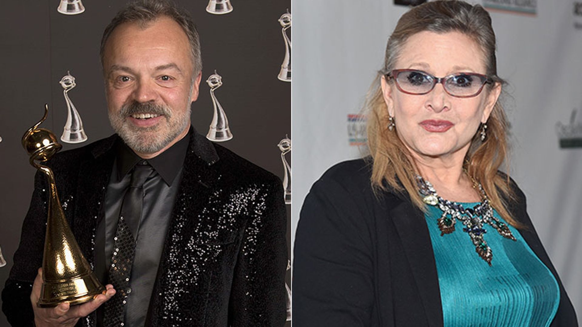 Graham Norton pays heartfelt tribute to close friend Carrie Fisher at the NTAs: 'She will live on forever'