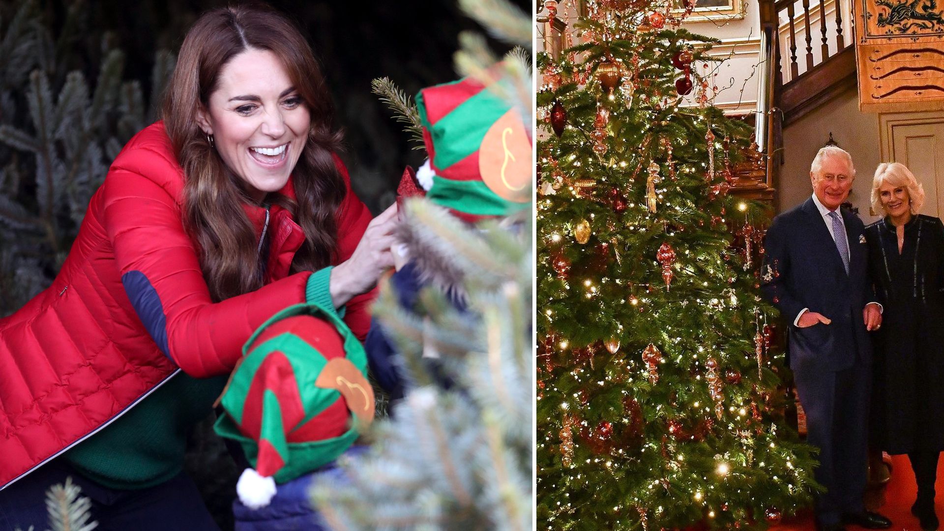 Kate Middleton and Charles and Camilla's Christmas trees