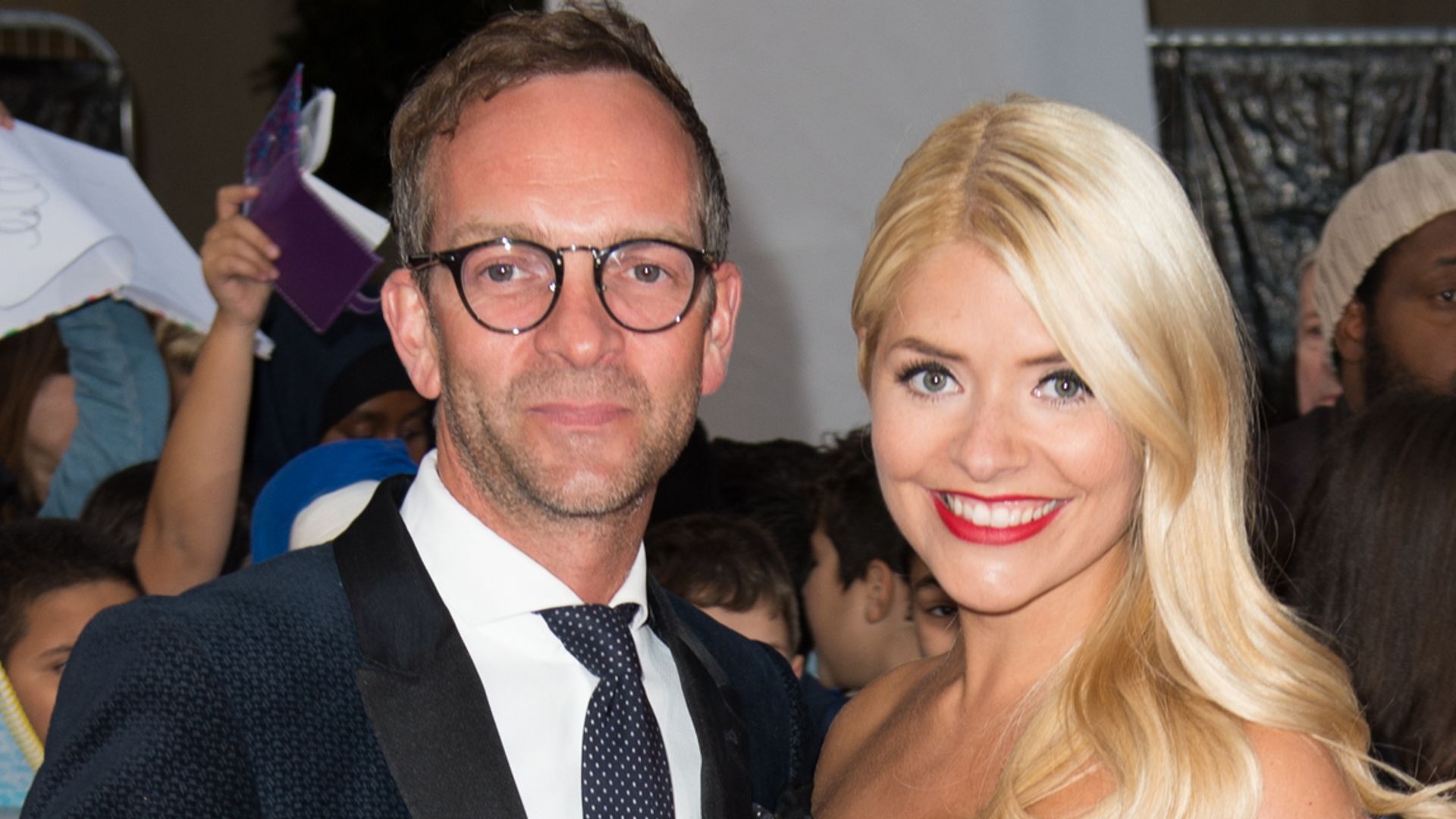 Dan Baldwin with arm around Holly Willoughby