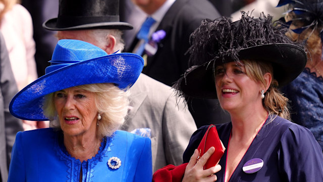 queen camilla and daughter at ascot