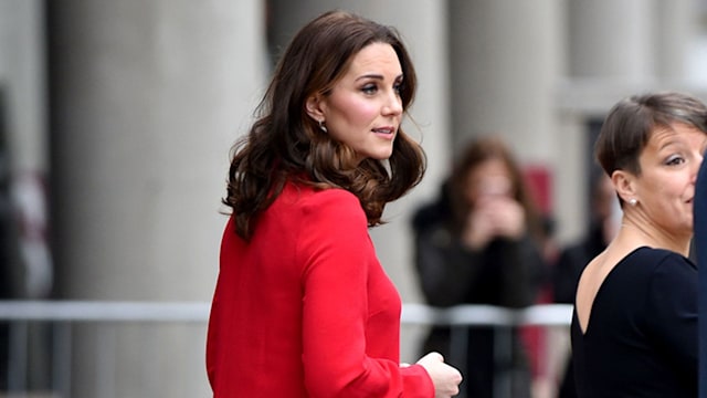 kate middleton red dress manchester by goat