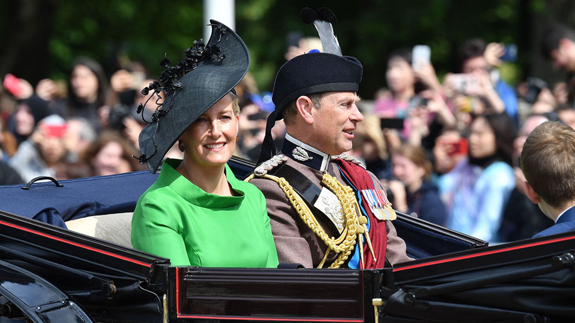 sophie wessex green dress trooping the colour