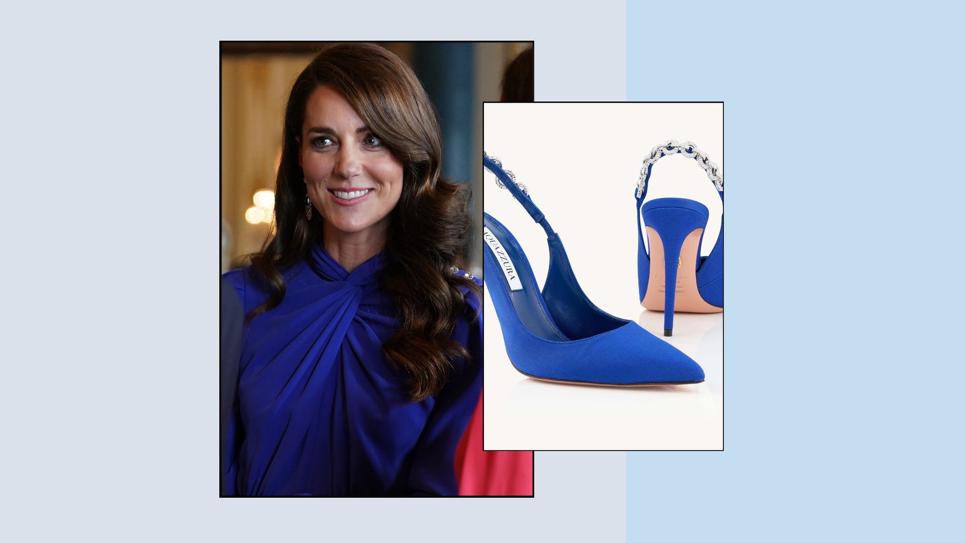 Loved Princess Kate's bright blue Aquazzura shoes? Here's how to get the  look