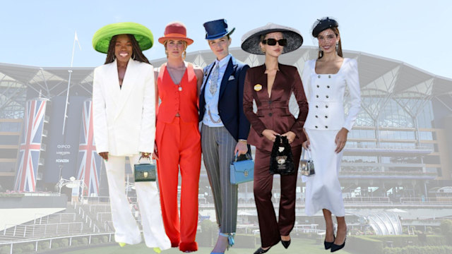 5 fashion trends from royal ascot - 5 women dressed in a variety of outfits