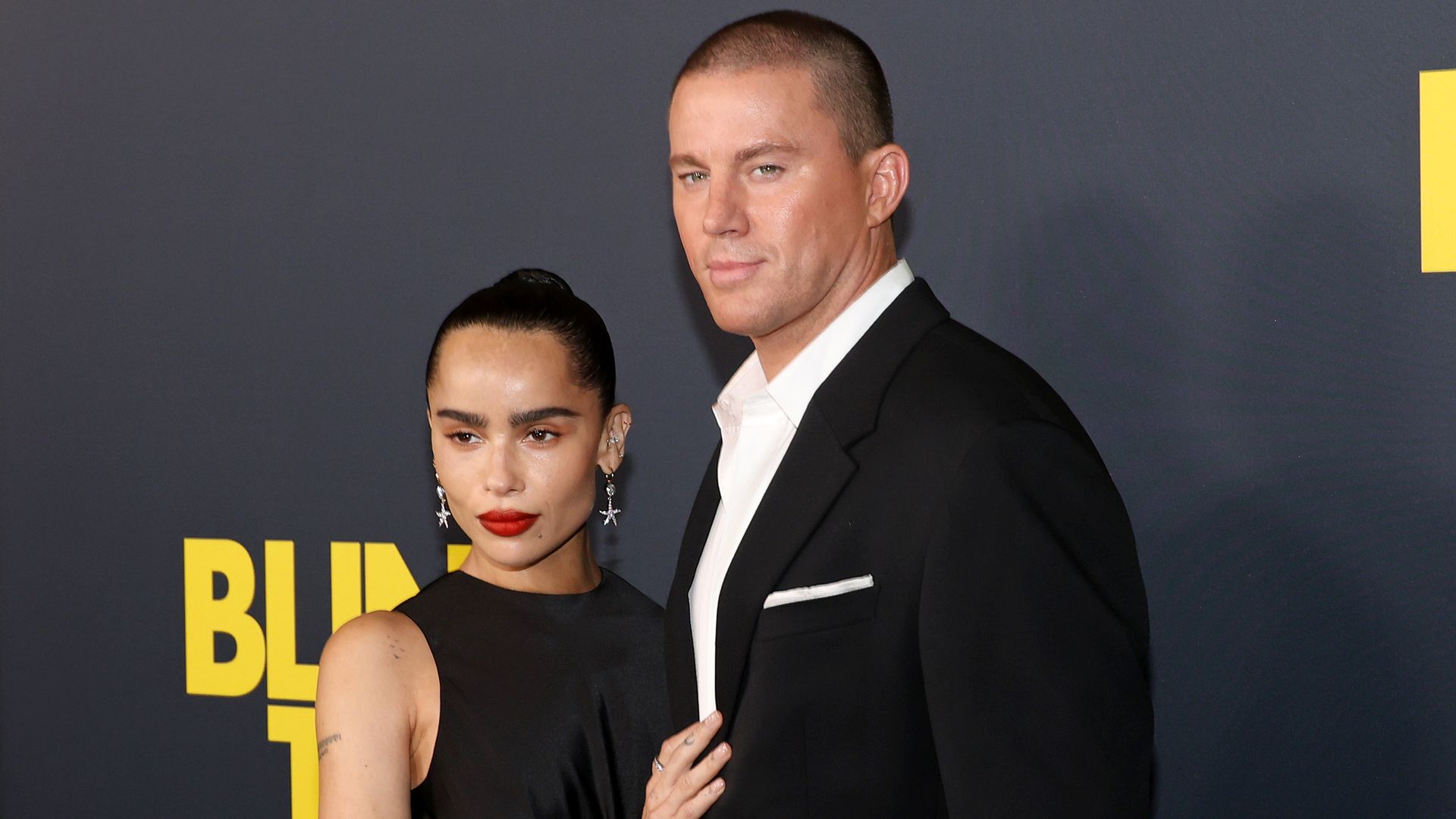 Zoë Kravitz’s Saint Laurent dress was the perfect choice for a PDA moment