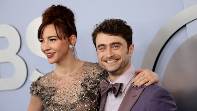 Erin Darke and Daniel Radcliffe attend the The 77th Annual Tony Awards at David H. Koch Theater at Lincoln Center on June 16, 2024 in New York City.