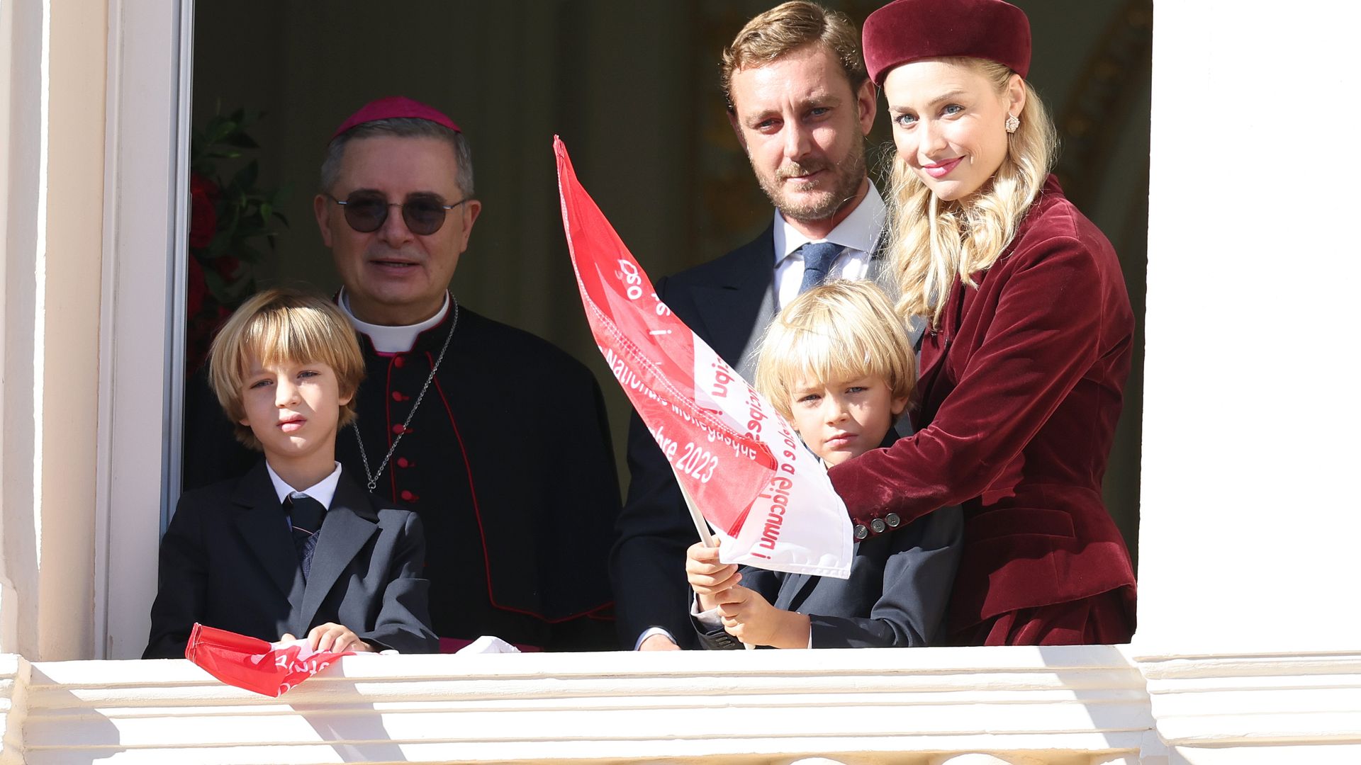 Pierre Casiraghi and Beatrice Borromeo with sons Stefano and Francesco Casiraghi 