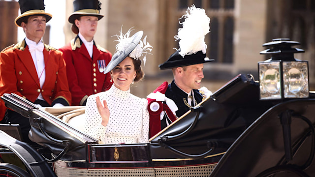 Kate and William travelled back to Windsor Castle in a carriage