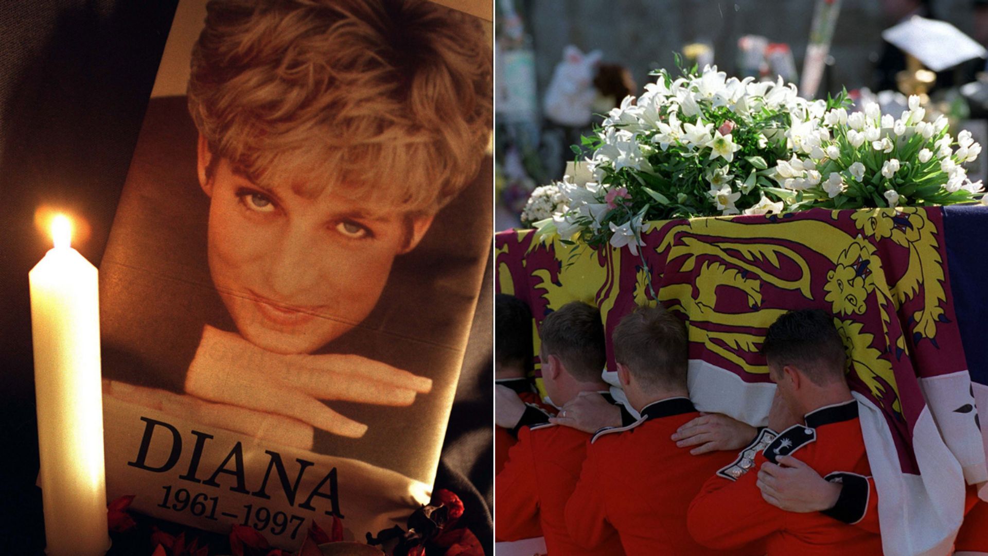Princess Diana funeral coffin 